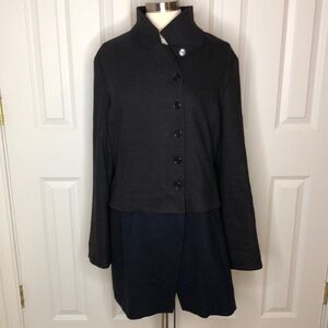 PETER O. MAHLER Tunic Blazer Grey / Navy L